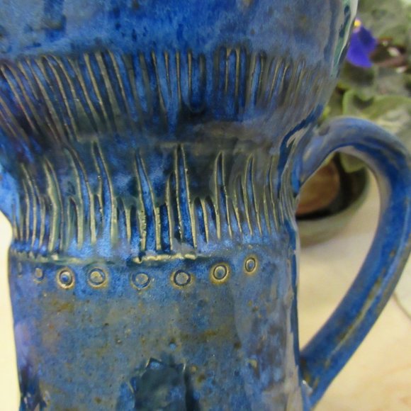 Handmade MCM Style Tall Two Handle Vase - Picture 9 of 11